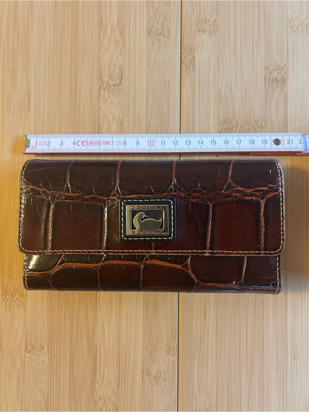 Vintage Leather Croc Embossed Dooney & Burke Wallet